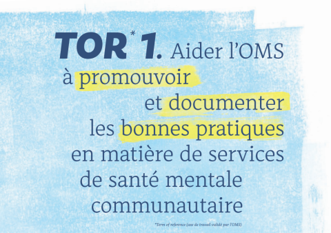 Aider l'OMS à promouvoir et documenter les bonnes pratiques en matière de santé mentale communautaire